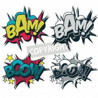 Fototapete Pop-Art-Comic Sprechblasen