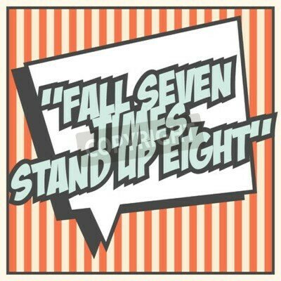 Bild Blaue Inschrift auf dem Hintergrund der Streifen