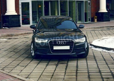 Fototapete 3D schwarzes Audi Auto