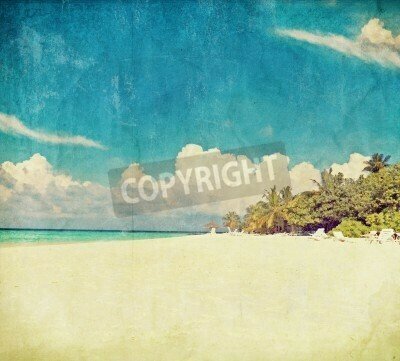 Fototapete Blick auf Strand und Meer auf der Abbildung