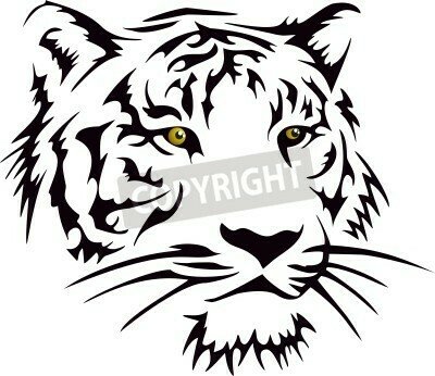 Fototapete Tiger mit gelben augen