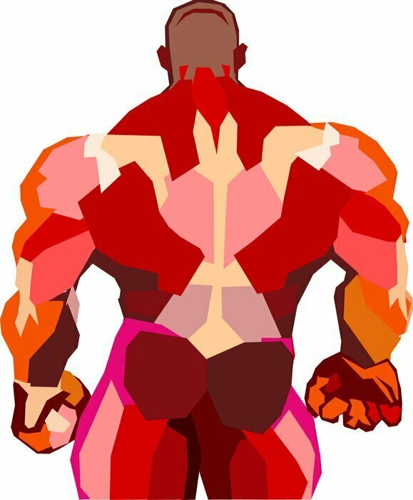 Sticker Muskuläre Bodybuilder im Fitness-Studio