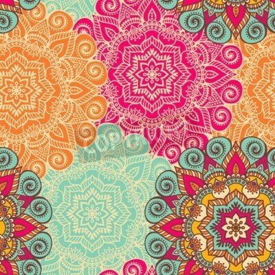 Poster Mandalas mit einem reichhaltigen Ziermuster