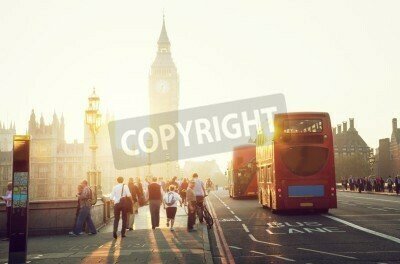 Poster London und der Sonnenuntergang