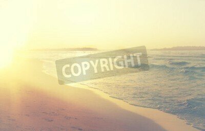 Fototapete Strand und Sonnenstrahlen