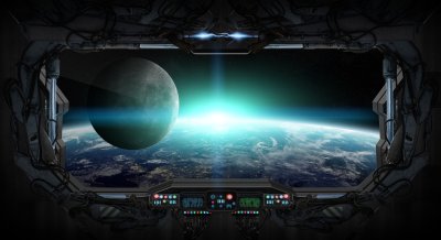 Fototapete Blick auf Erde