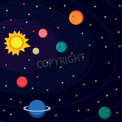 Fototapete Kindermotiv mit Sonnensystem