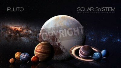 Fototapete Pluto und andere Planeten