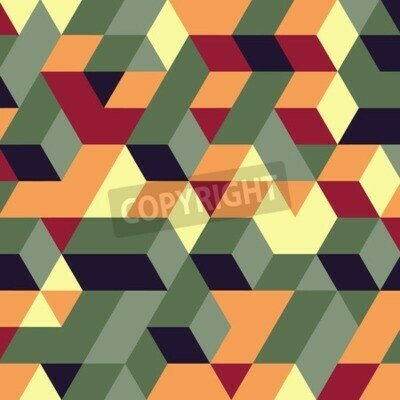 Fototapete Bunte Kuben 3D