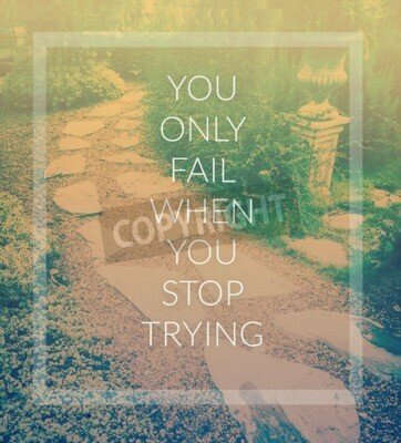 Bild Zitat vor dem Hintergrund des Gartens