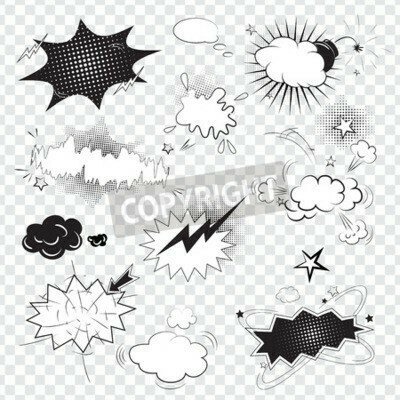 Fototapete Pop-Art-Sprechblasen