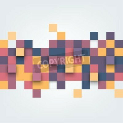 Fototapete Mosaik aus bunten Quadraten