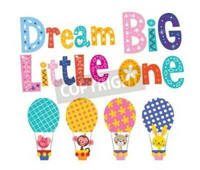 Poster Kindergrafiken mit motivierendem Spruch