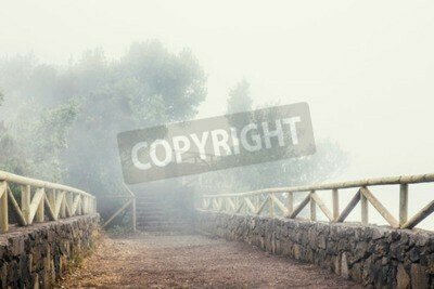 Fototapete Brücke im nebel