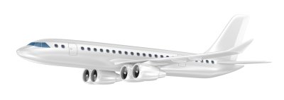 Sticker Flugzeug isoliert auf blau. Mein eigenes Design