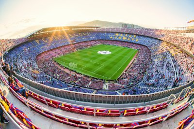 Fototapete Fußballstadion des FC Barcelona während eines Spiels
