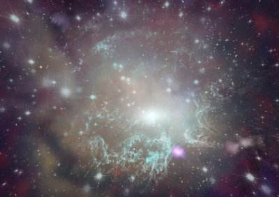 Fototapete Farbenfrohes Universum